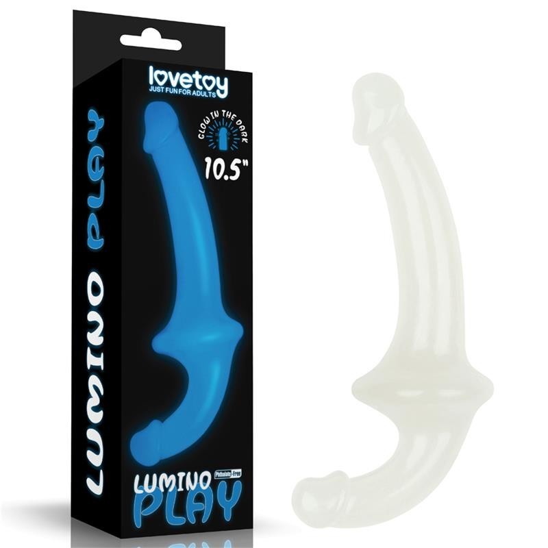 Dildo doble Lumino Play Luz Azul 10.5 Dildo doble Lumino Play Luz Azul 10.5