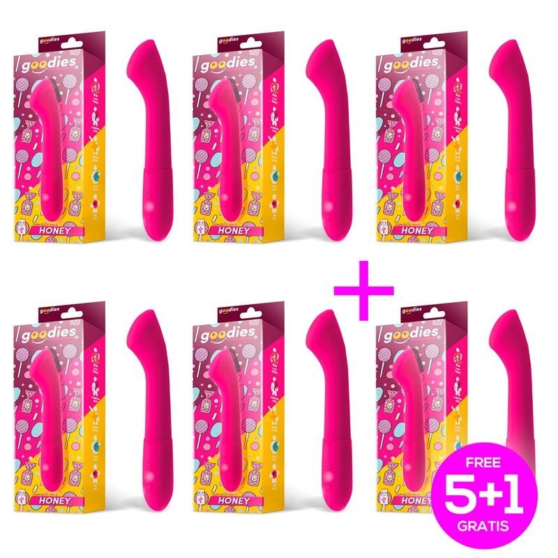 Pack 5+1 Honey Vibrador Punto G Silicona USB Pack 5+1 Honey Vibrador Punto G Silicona USB