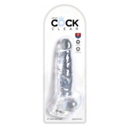 Dildo Realista con Testículos 8 Transparente