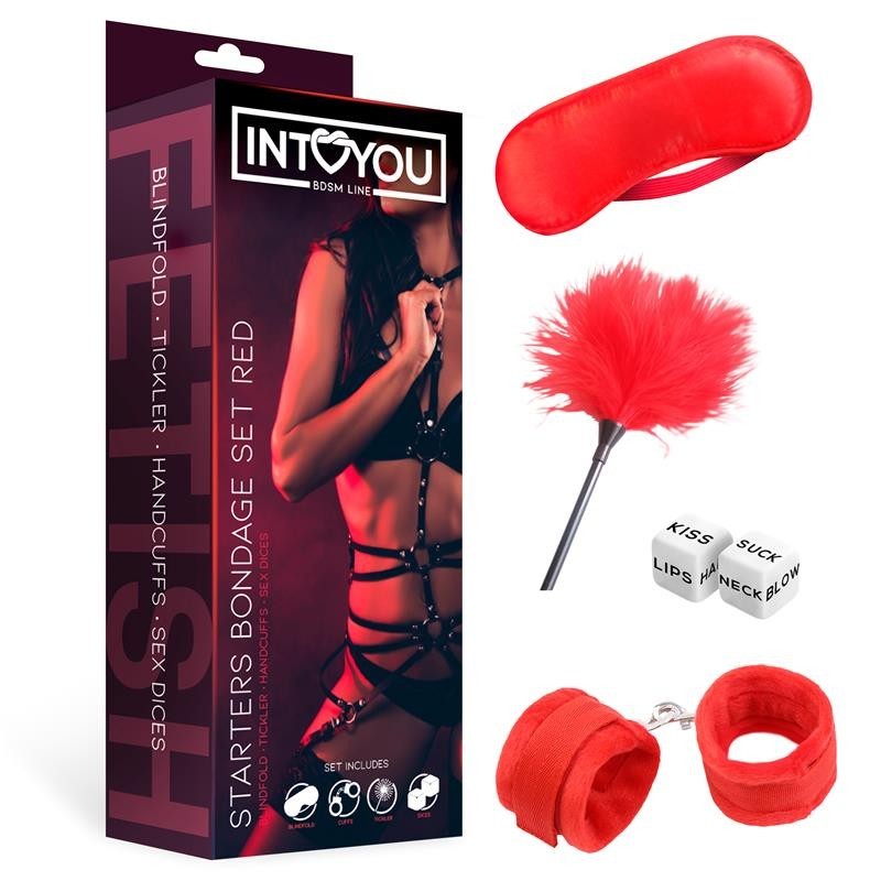 Set de Bondage para Principiantes 4 Piezas Rojo