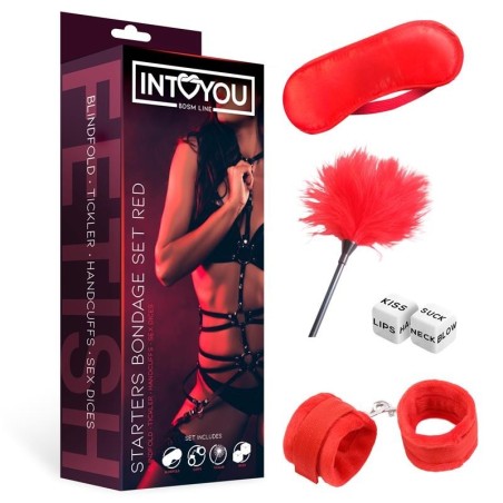 Set de Bondage para Principiantes 4 Piezas Rojo
