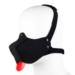 Bozal de Perro de Neopreno Ajustable Negro