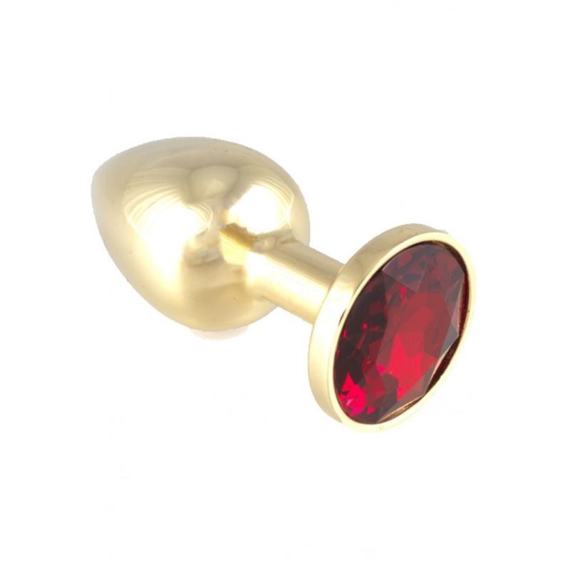 Plug Anal Acero Inoxidable Dorado-Rojo Plug Anal Acero Inoxidable Dorado-Rojo