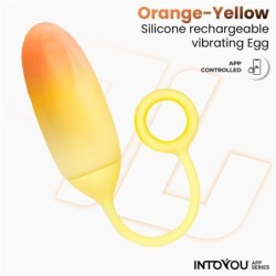 Huevo con APP Silicona Doble Capa Amarillo/Naranja