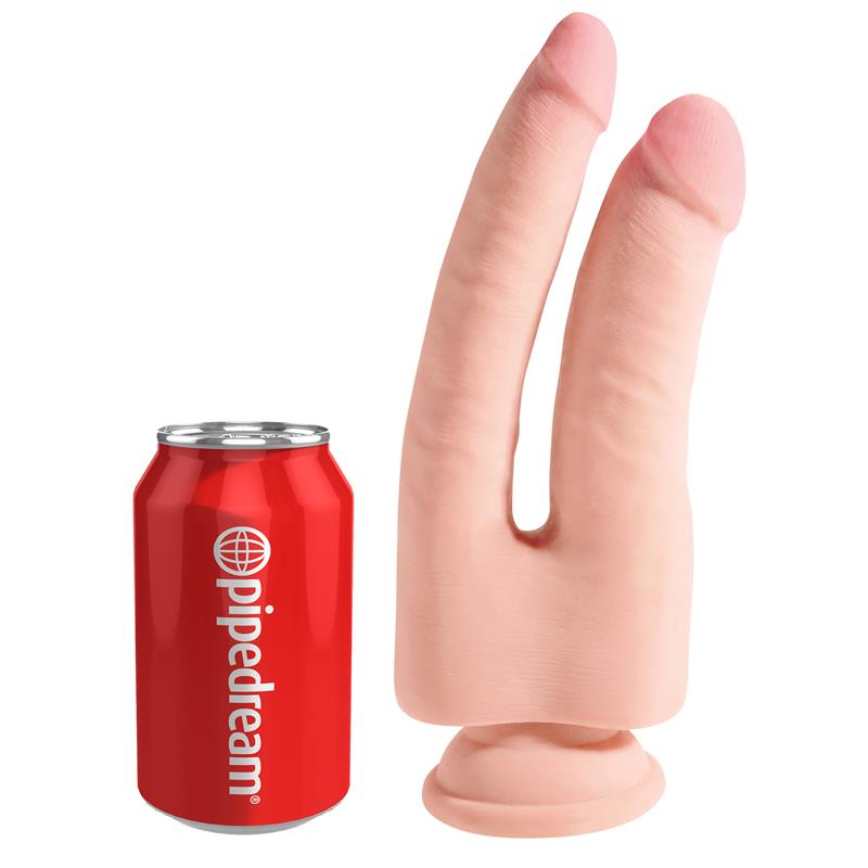 3D Dildo Doble Penetración Triple Densidad Plus 9.5 Natural - Imagen 3