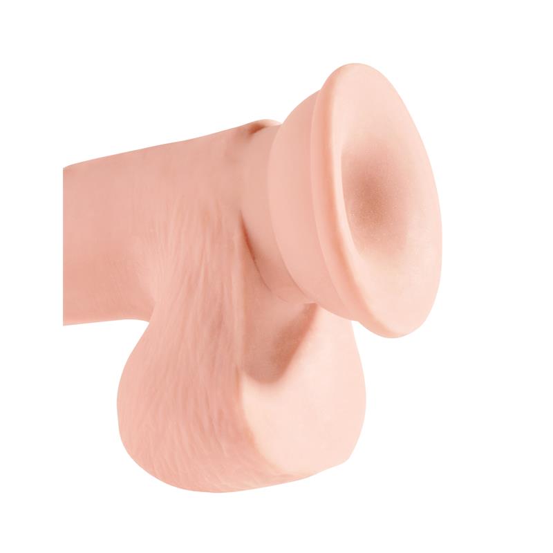 3D Dildo Triple Densidad con Testículos Plus 7.5 Natural - Imagen 5