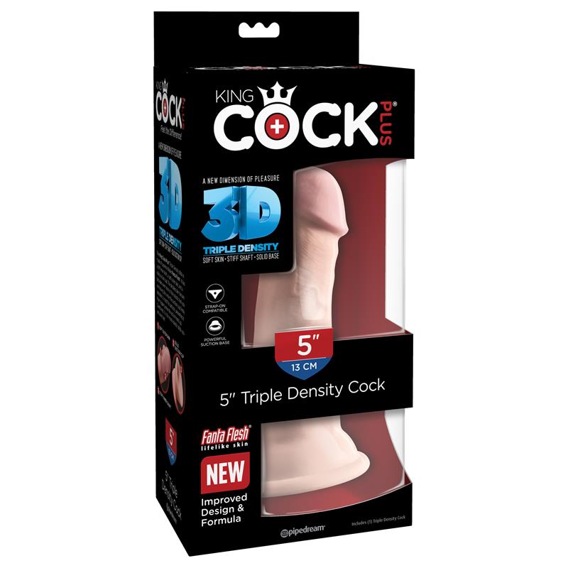 3D Dildo Triple Densidad Plus 5 Natural - Imagen 7