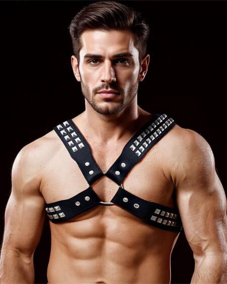 Adonis Arnés Masculino para el Pecho Cuero Vegano