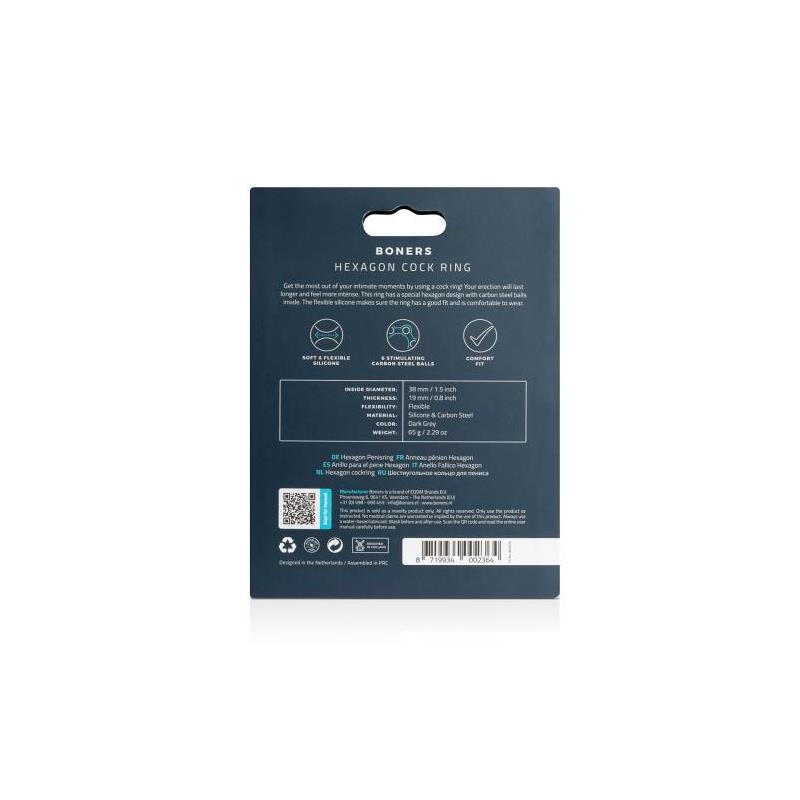 Anillo Hexagonal de Silicona para el Pene - Imagen 3