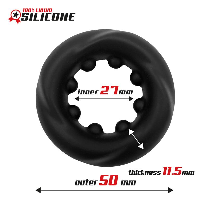 Anillo para el Pene Twisted Silicona Líquida 2.7 cm - Imagen 3