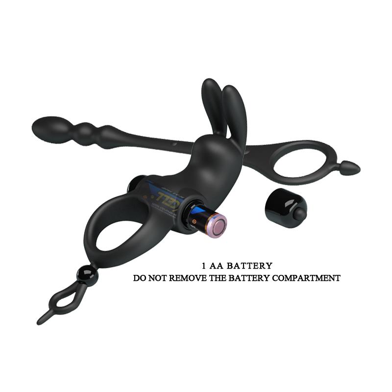 Anillo Vibrador con Cadena Anal Desmontable - Imagen 9