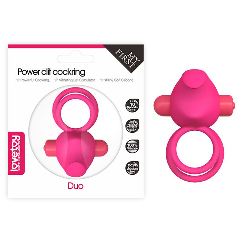 Anillo Vibrador Doble Power Clit Duo Rosa - Imagen 7