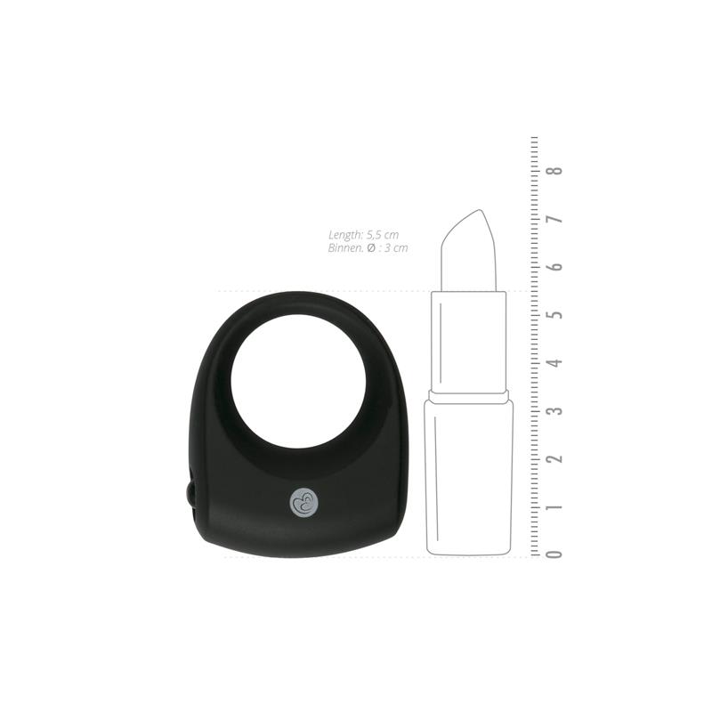 Anillo para Pene con Vibración  Silicona - Negro - Imagen 4