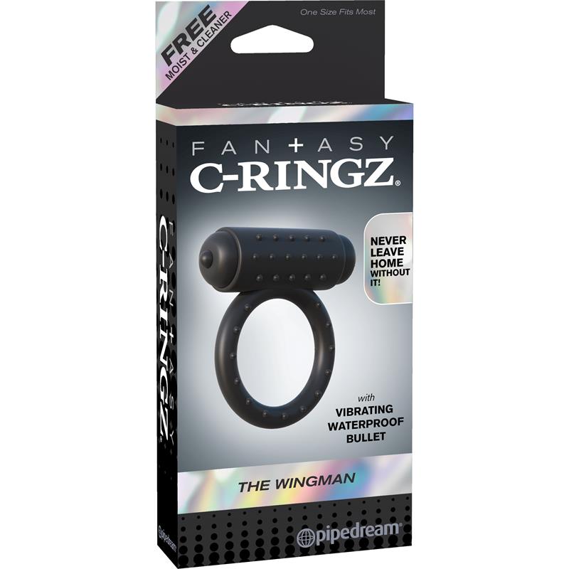 Anillo Vibrador Wingman Negro - Imagen 2