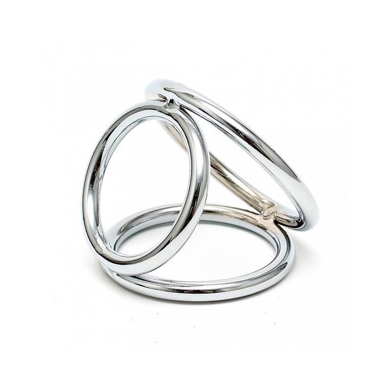 Anillos en Triángulo Metálico para Pene y Testículos - Imagen 2