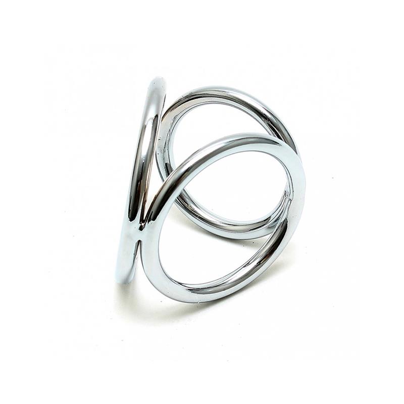 Anillos en Triángulo Metálico para Pene y Testículos - Imagen 3
