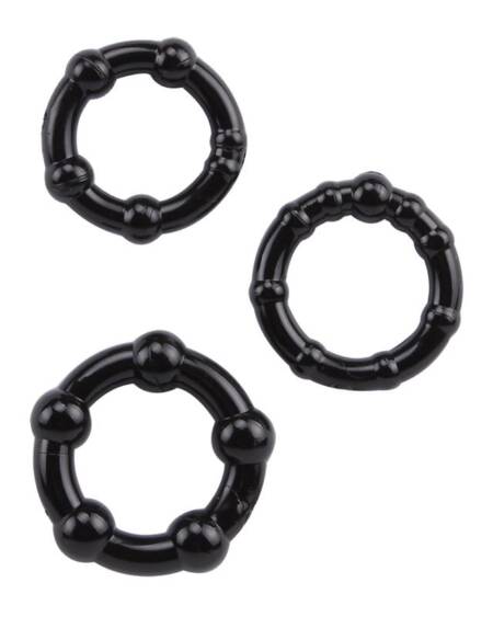 Anillos para el Pene Beaded Negro