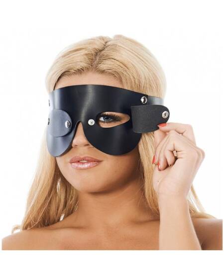 Antifaz con Anteojeras Desmontables Cuero Ajustable