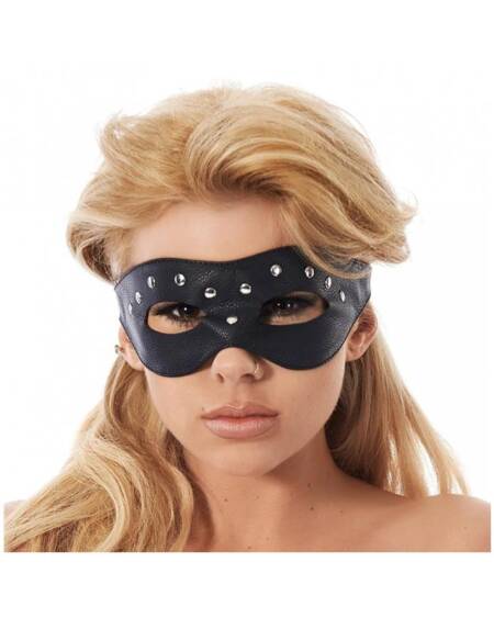 Antifaz Cuero Abertura en los Ojos con Tachuelas