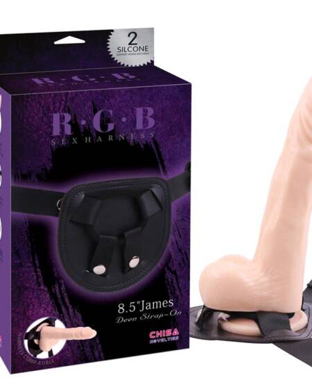 Arnés con Dildo 8.5 James Deen Silicona Natural