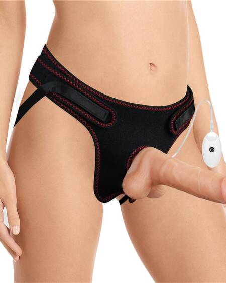 Arnés con Dildo con Vibración y Control Remoto 7.5