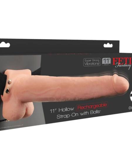 Arnés con Dildo Hueco con Vibración 11