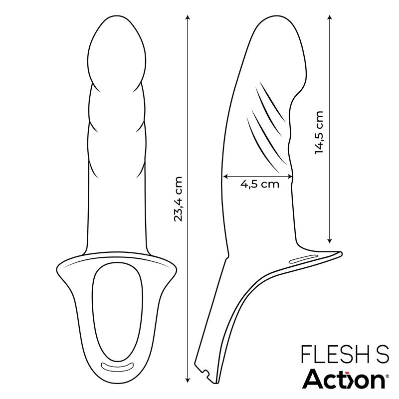 Arnés Strap-On con Dildo Hueco Silicona Premium Talla S - Imagen 9