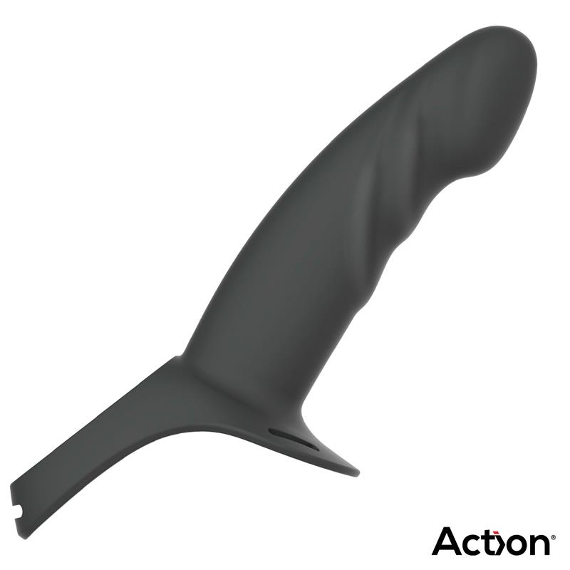 Arnés Strap-On con Dildo Hueco Silicona Premium Talla S Negro - Imagen 7