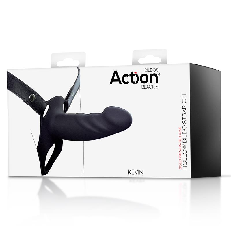 Arnés Strap-On con Dildo Hueco Silicona Premium Talla S Negro - Imagen 10