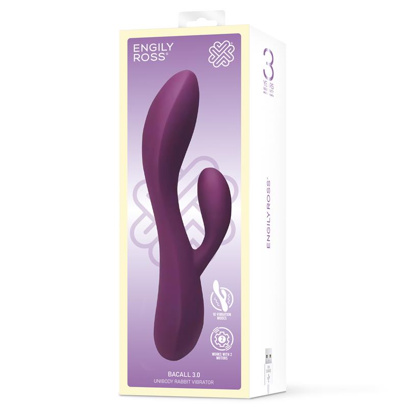 Bacall 3.0 Vibrador Silicona Liquida Inyectada Doble Motor USB Púrpura - Imagen 2