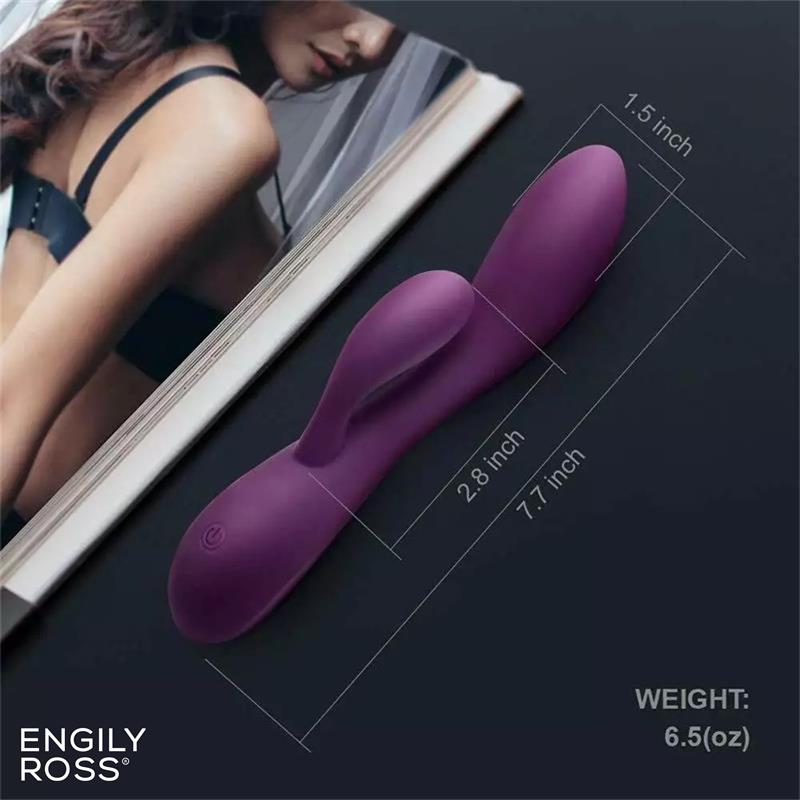 Bacall 3.0 Vibrador Silicona Liquida Inyectada Doble Motor USB Púrpura - Imagen 6