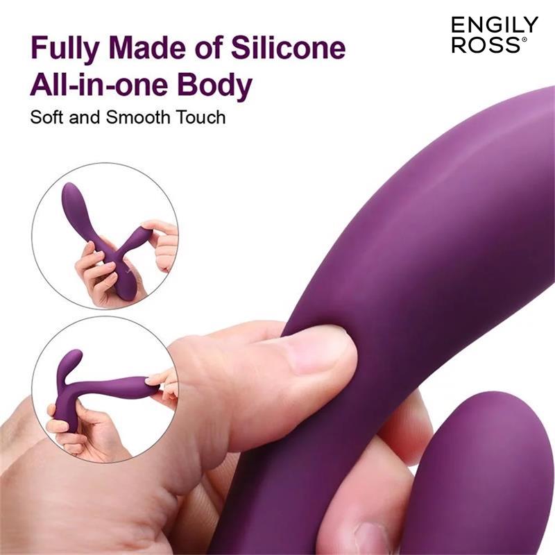 Bacall 3.0 Vibrador Silicona Liquida Inyectada Doble Motor USB Púrpura - Imagen 8