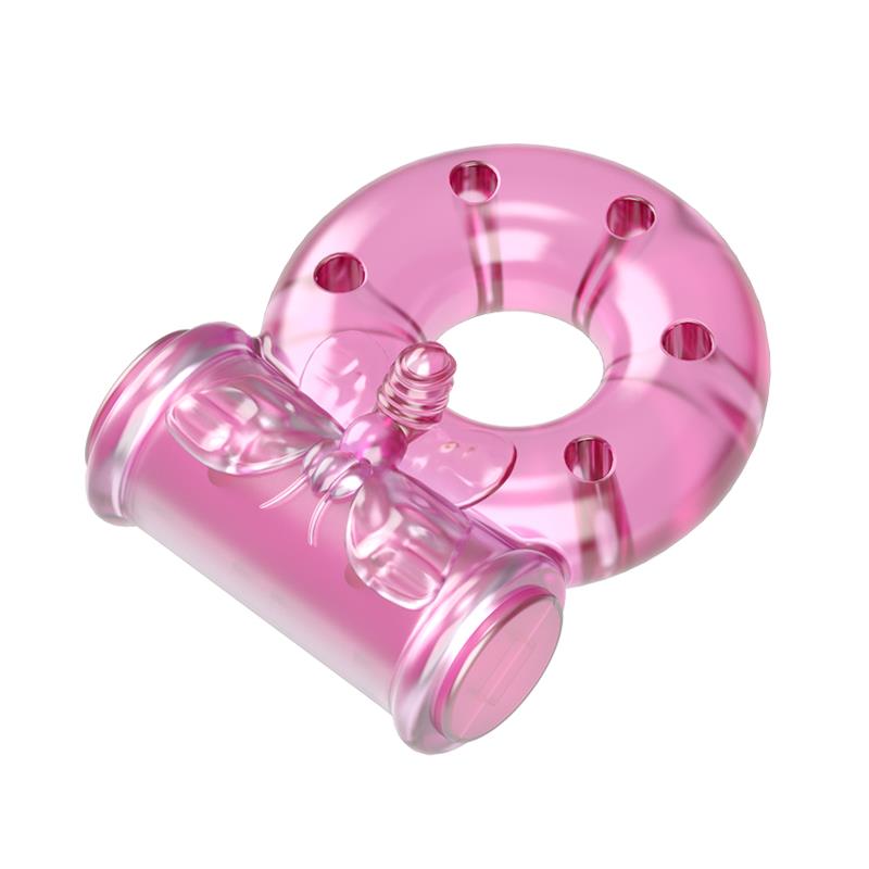 Baile Anillo Vibrador con Preservativo Color Rosa - Imagen 4