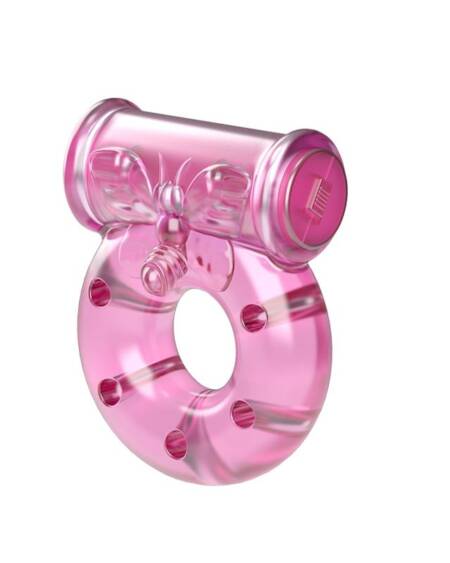 Baile Anillo Vibrador con Preservativo Color Rosa