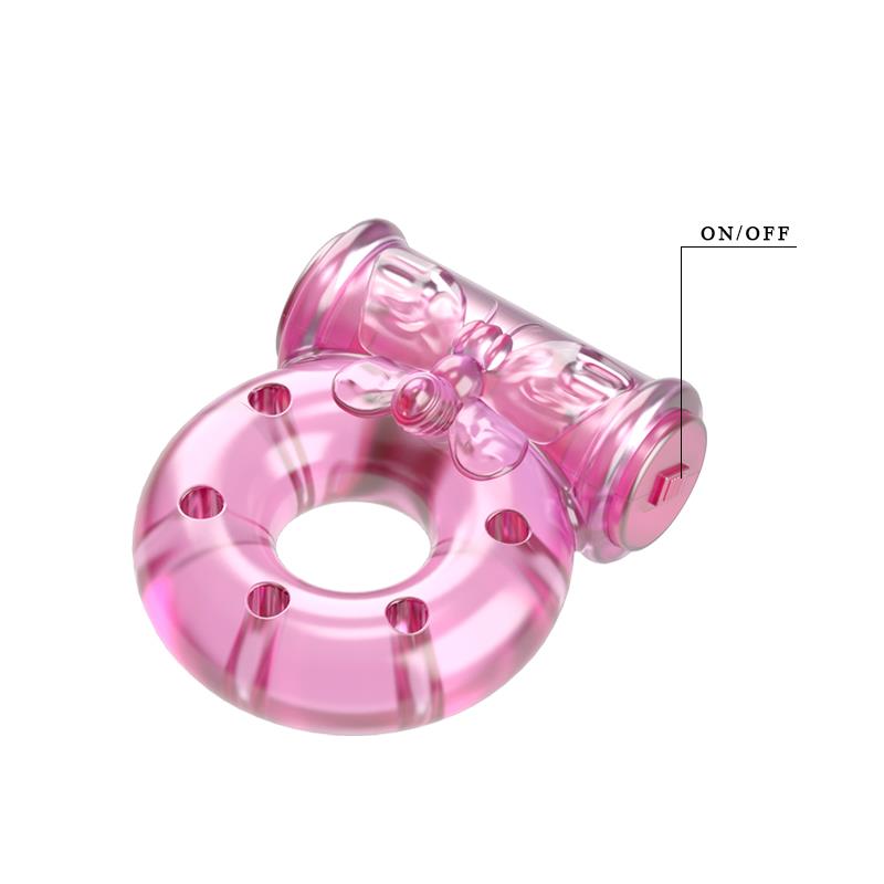 Baile Anillo Vibrador con Preservativo Color Rosa - Imagen 6