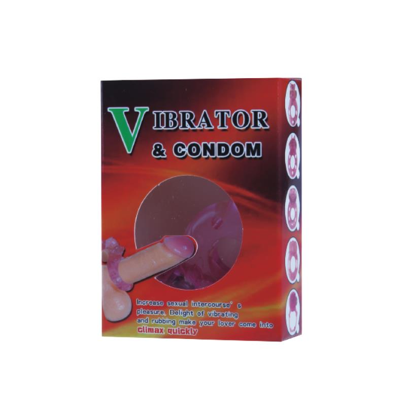 Baile Anillo Vibrador con Preservativo Color Rosa - Imagen 7