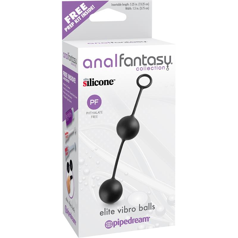 Bolas Anal Elite Vibro Balls Negro - Imagen 3