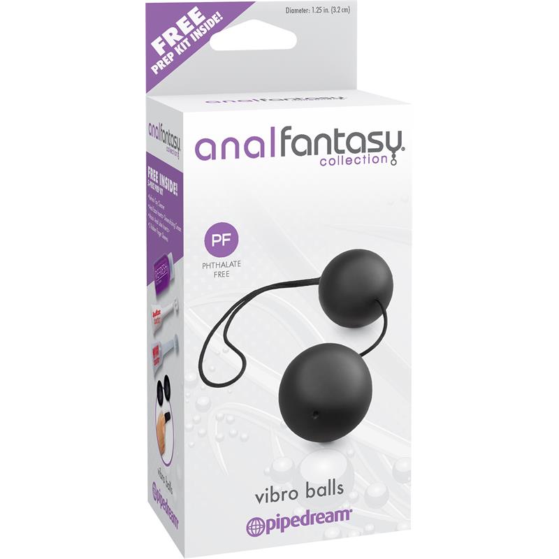 Bolas Anales Vibro Balls Negro - Imagen 3