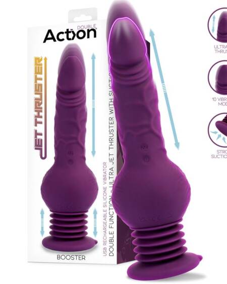 Booster Vibrador con Thrusting Ultra Jet Thruster con Potente Ventosa