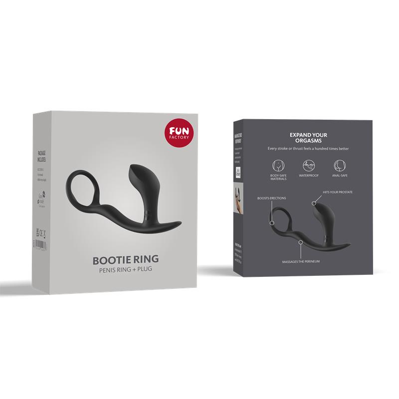 Bootie Ring Anillo para el Pene y Plug Anal Slate - Imagen 6