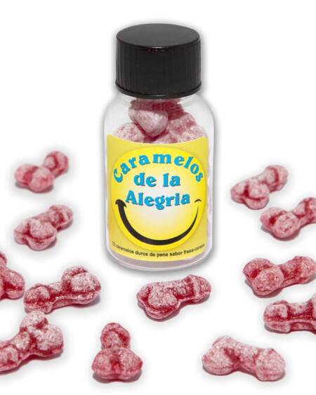 Bote Caramelos Pene Alegría 12 und