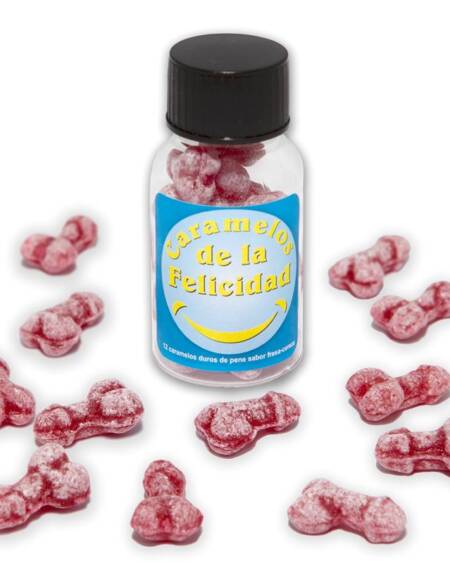 Bote Caramelos Pene Felicidad 12 und