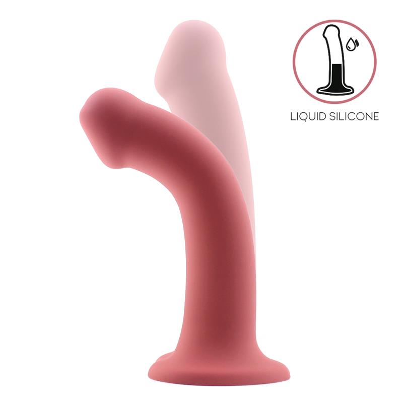 Bouncy Dildo Silicona Líquida Hiper Flexible 6.5 - 16.5 cm Talla S Burgundy - Imagen 2
