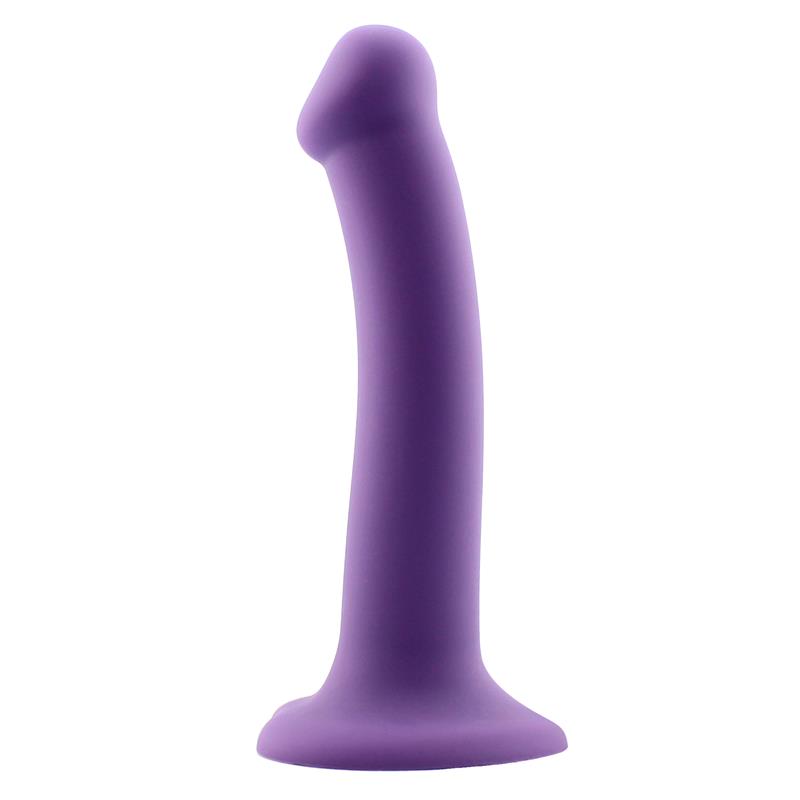 Bouncy Dildo Silicona Líquida Hiper Flexible 6.5 - 16.5 cm Talla S Púrpura - Imagen 3