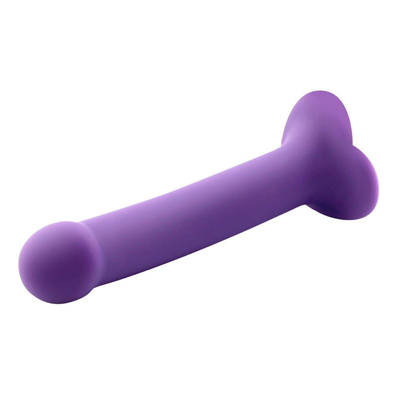 Bouncy Dildo Silicona Líquida Hiper Flexible 6.5 - 16.5 cm Talla S Púrpura - Imagen 4