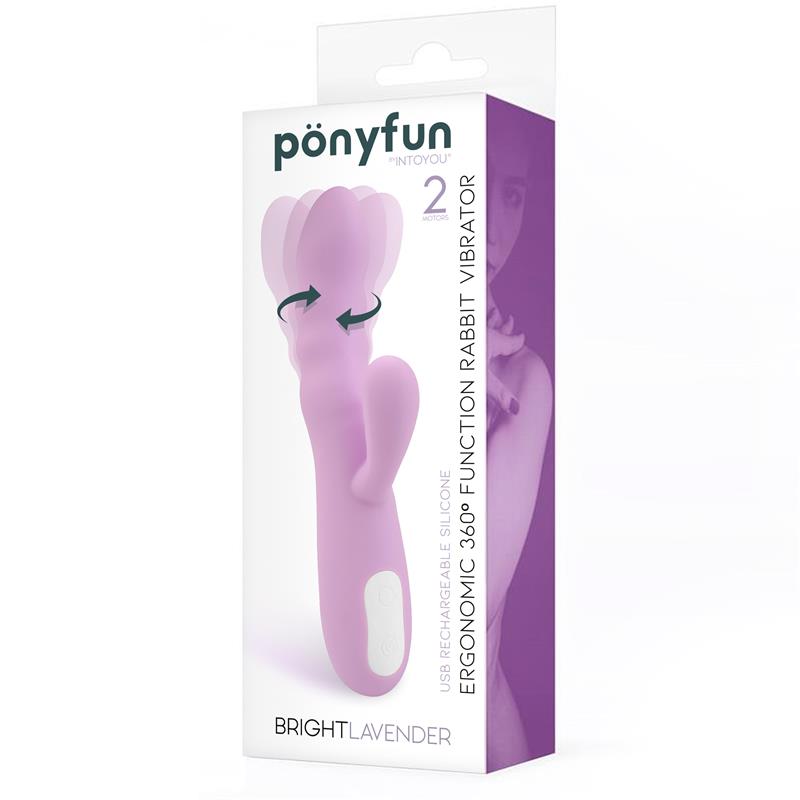 Brightlavender Vibrador y Rotador Doble Motor 360º USB Silicona - Imagen 2