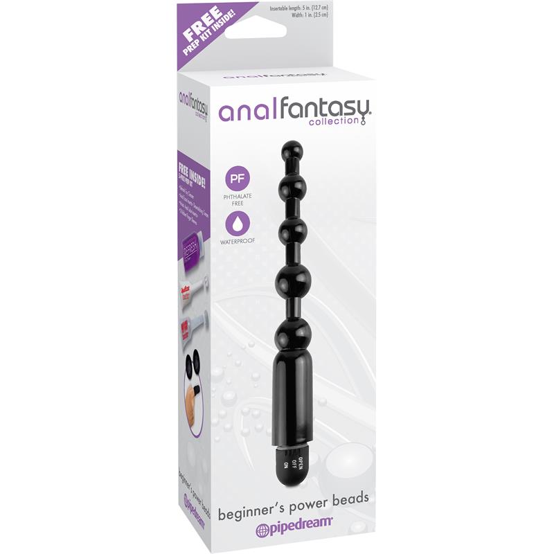 Cadena Anal Power Beads Negro - Imagen 3