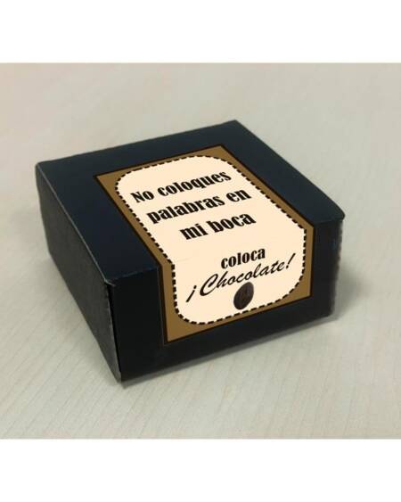 Caja de 8 Bombones Chocolate Puro Forma Labios Vagina
