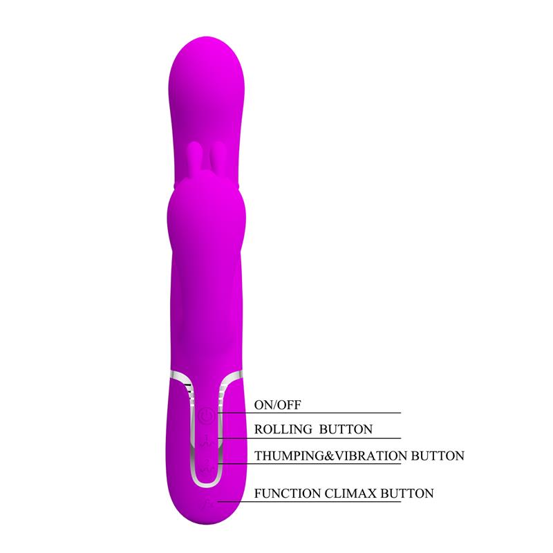 Cammy 4 in 1 Vibrador con Bolas Rotadoras y Cadena Anal - Imagen 7