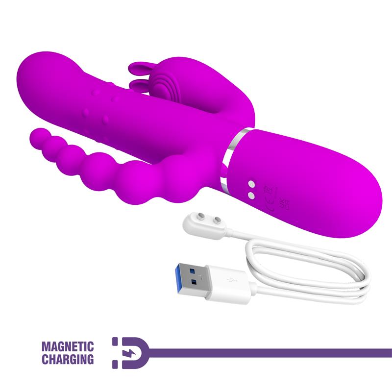 Cammy 4 in 1 Vibrador con Bolas Rotadoras y Cadena Anal - Imagen 8